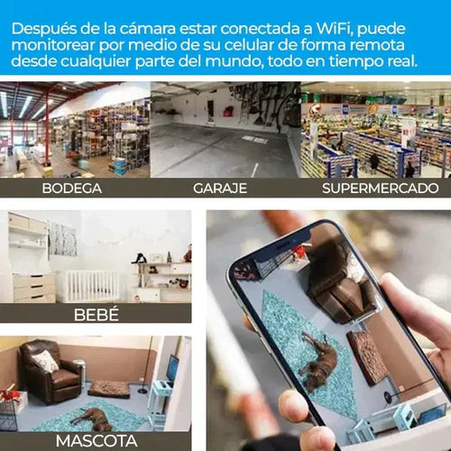 Cámara Seguridad Espía Wifi Inalámbrica Tiempo Real HD