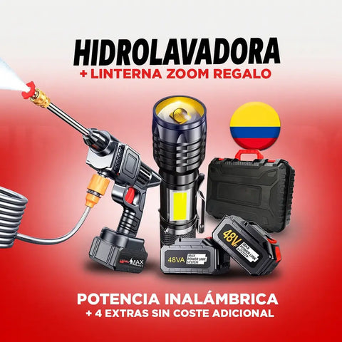 Compra Hidrolavadora y llévate GRATIS Batería Extra y Linterna