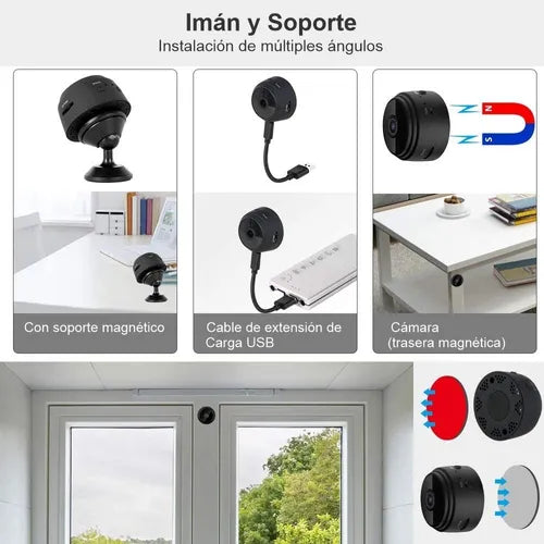 Cámara Seguridad Espía Wifi Inalámbrica Tiempo Real HD