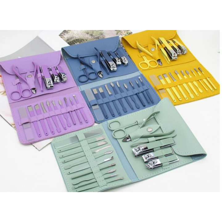 Estuche Set Manicure Pedicure Kit Cortauñas X16 Piezas