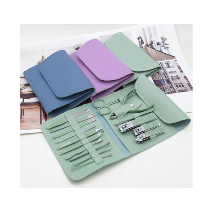 Estuche Set Manicure Pedicure Kit Cortauñas X16 Piezas