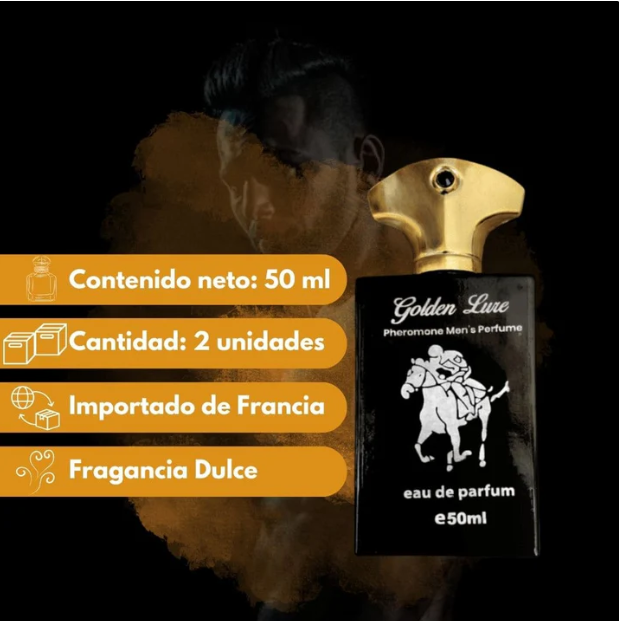 Golden Lure™ Perfume con Feromonas (2X1) + E-book "Técnicas de seducción"